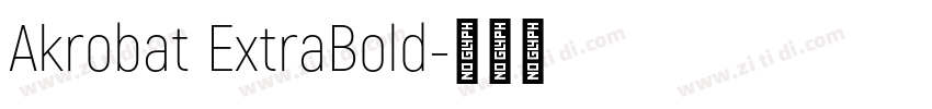 Akrobat ExtraBold字体转换